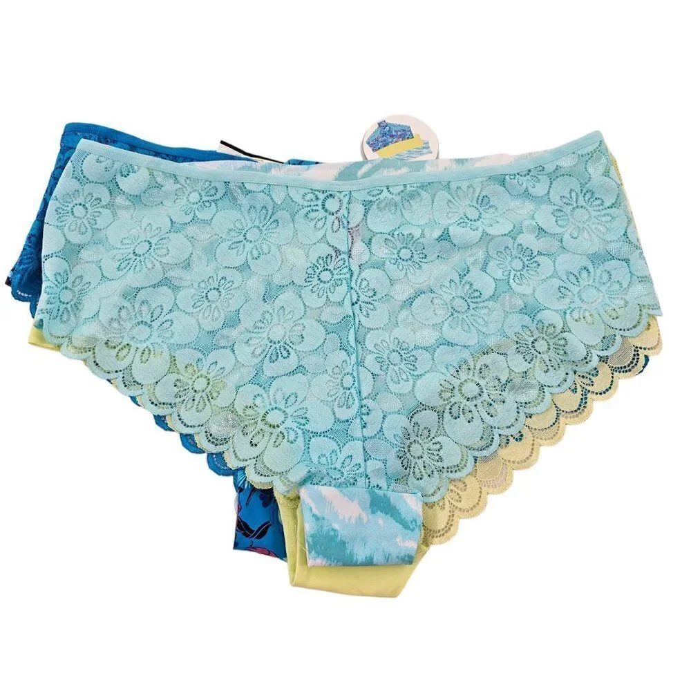No Boundaries Freecup Cheeky with Lace 3-Pack Panties - Size XXXL (21) NWT